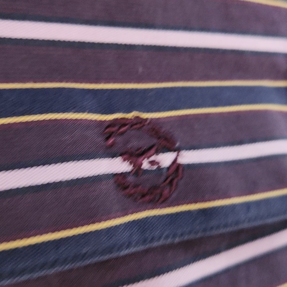 Bugatchi Uomo purple striped shirt, size medium - Picture 5 of 9